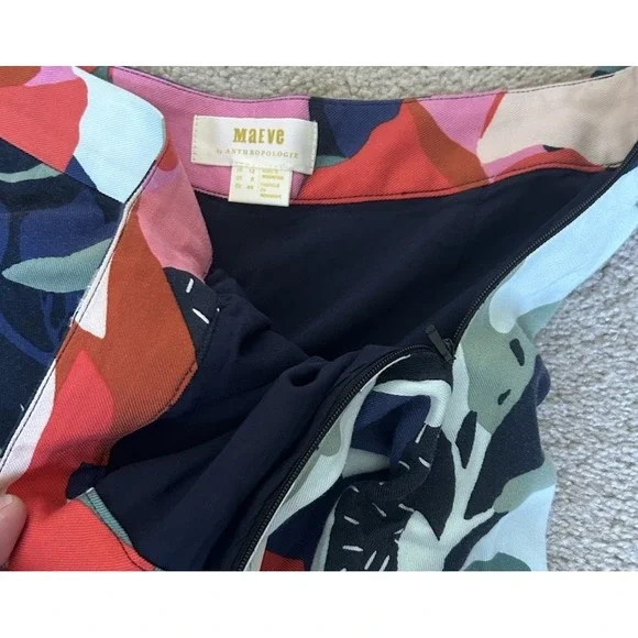 Maeve Anthropologie Floral Wrap Tie Skirted Shorts NWT 8 Skort Flounce Ruffle - Picture 7 of 9